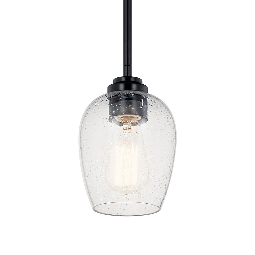 KICHLER 44380BKCS Valserrano 7.75" 1 Light Mini Pendant Black