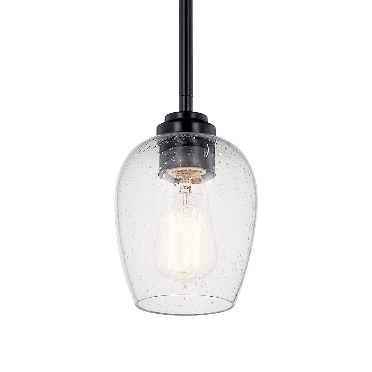 KICHLER 44380BKCS Valserrano 7.75" 1 Light Mini Pendant Black