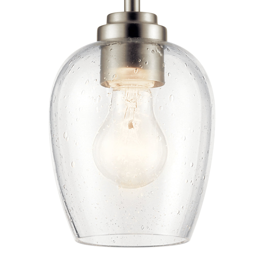 KICHLER 44380NICS Valserrano 7.75" 1 Light Mini Pendant Brushed Nickel