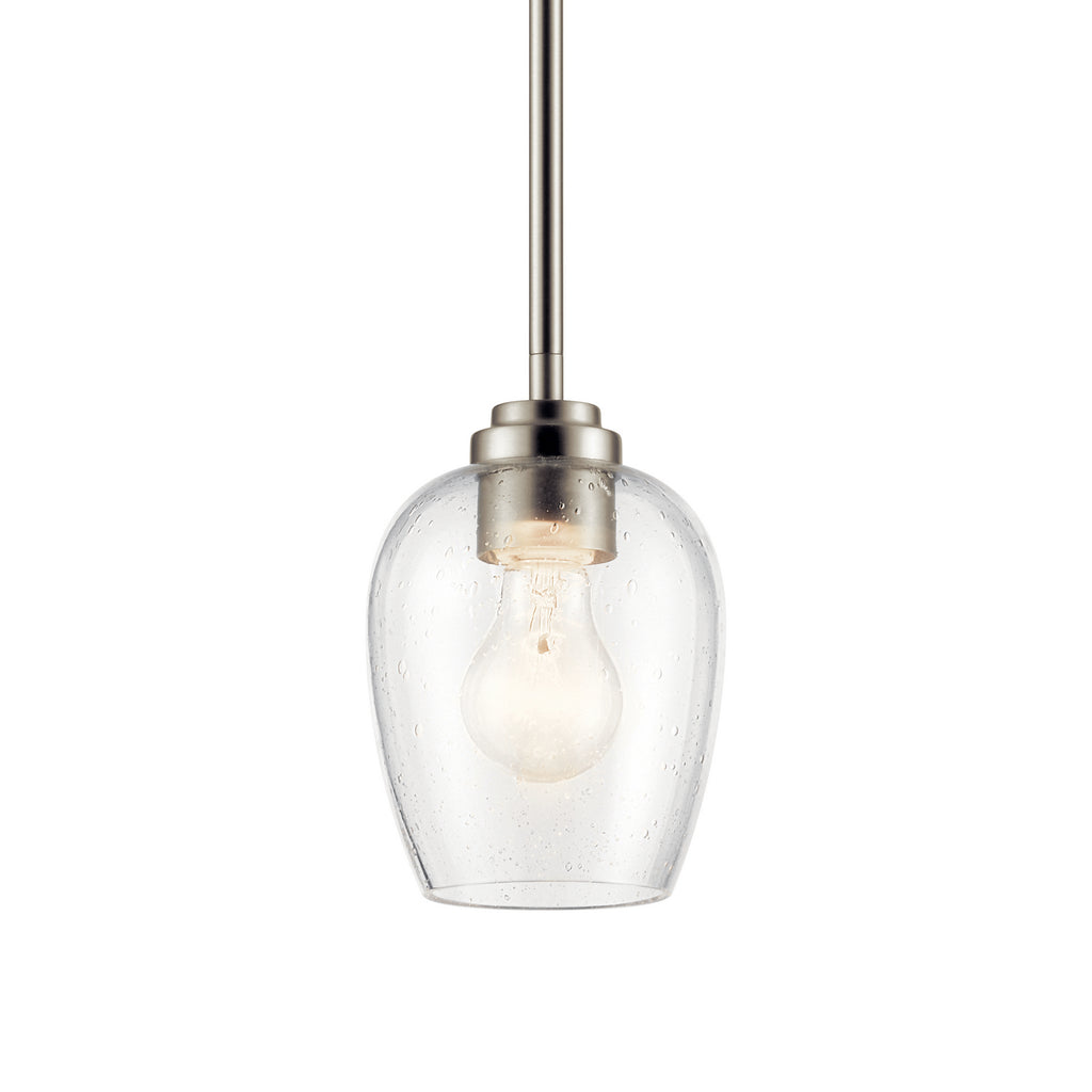 KICHLER 44380NICS Valserrano 7.75" 1 Light Mini Pendant Brushed Nickel
