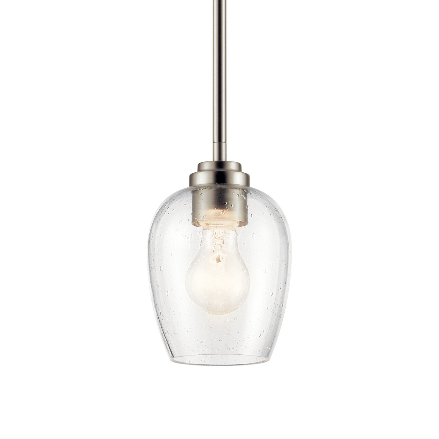 KICHLER 44380NICS Valserrano 7.75" 1 Light Mini Pendant Brushed Nickel