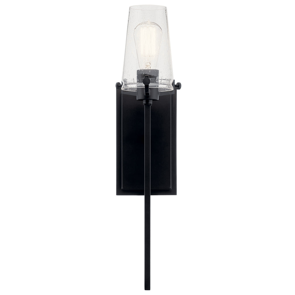 KICHLER 45295BK Alton 22" 1 Light Wall Sconce With Clear Seeded Glass In Chrome