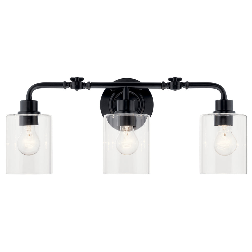 KICHLER 45666BK Gunnison 24" 3 Light Vanity Light Chrome
