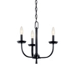 KICHLER 52383BK Kennewick 3 Light Chandelier Brushed Nickel
