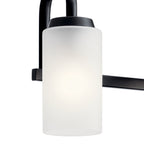 KICHLER 55088BK Kennewick 2 Light Vanity Light With Etched Glass Olde Bronze