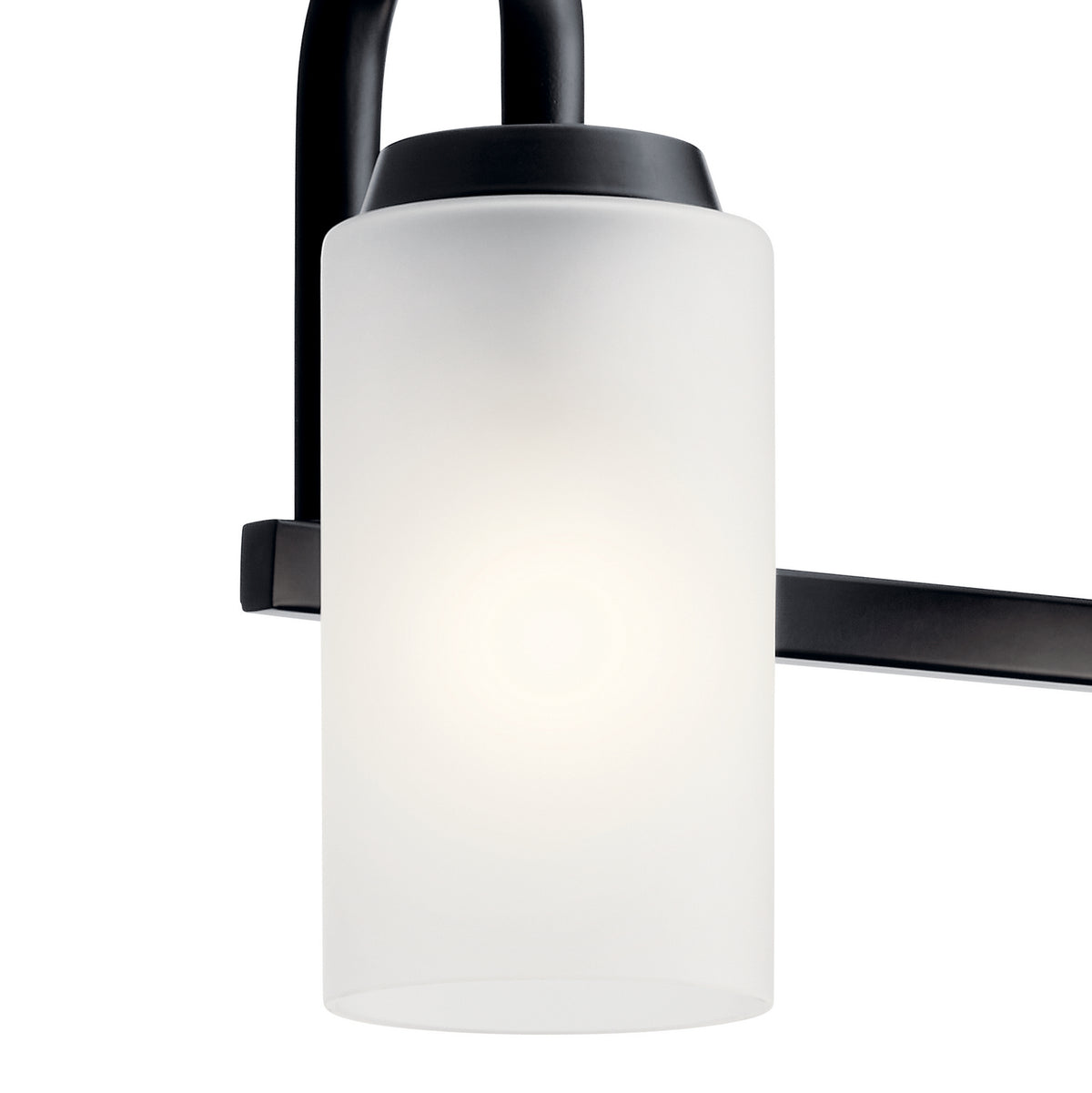KICHLER 55088BK Kennewick 2 Light Vanity Light With Etched Glass Olde Bronze
