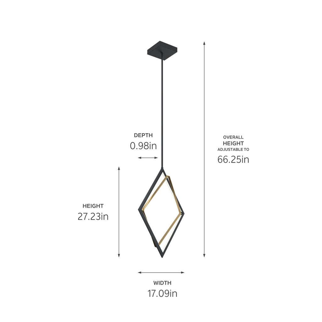 ELAN 84310MBK Darski LED Pendant - Matte Black