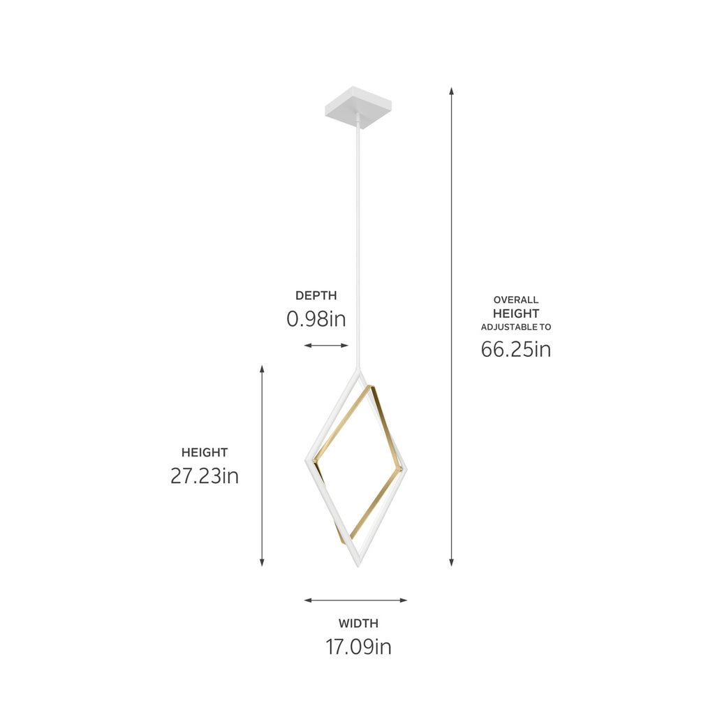 ELAN 84310WH Darski LED Pendant - White
