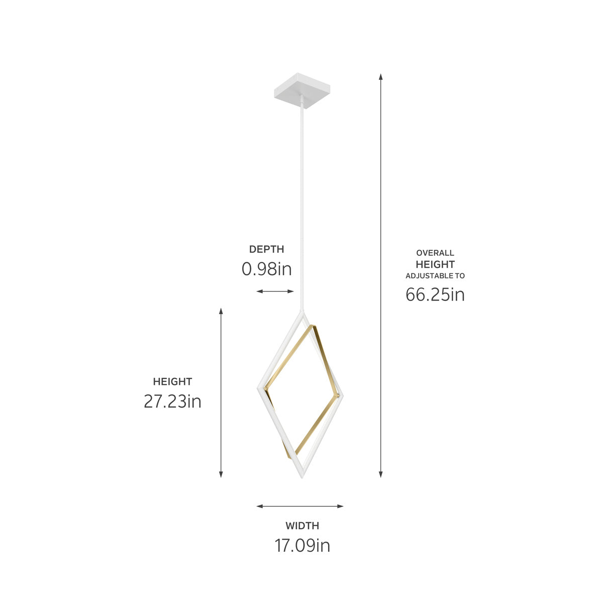 ELAN 84310WH Darski LED Pendant - White
