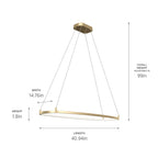ELAN 84312CG Koloa LED Ring Chandelier - Champagne Gold