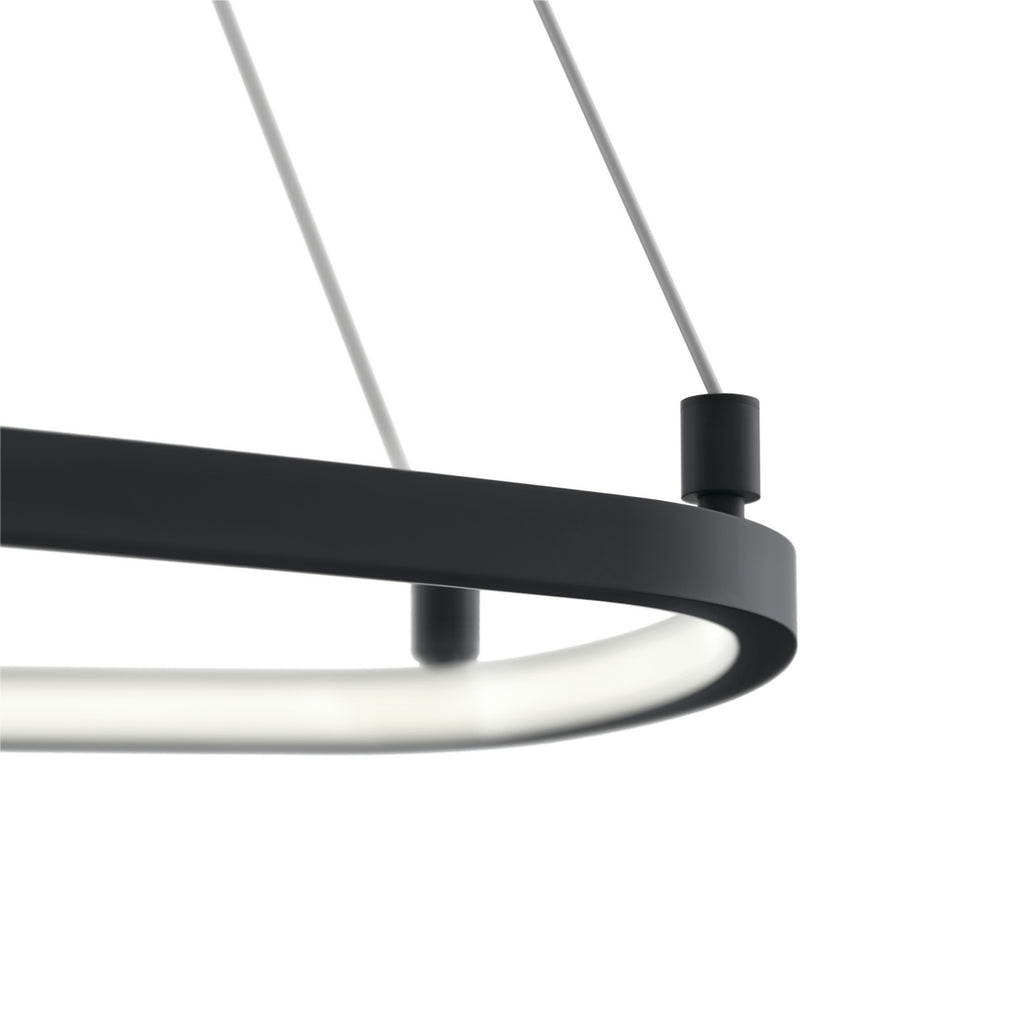 ELAN 84312MBK Koloa LED Ring Chandelier - Matte Black