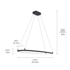 ELAN 84312MBK Koloa LED Ring Chandelier - Matte Black