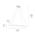 ELAN 84312WH Koloa LED Ring Chandelier - White