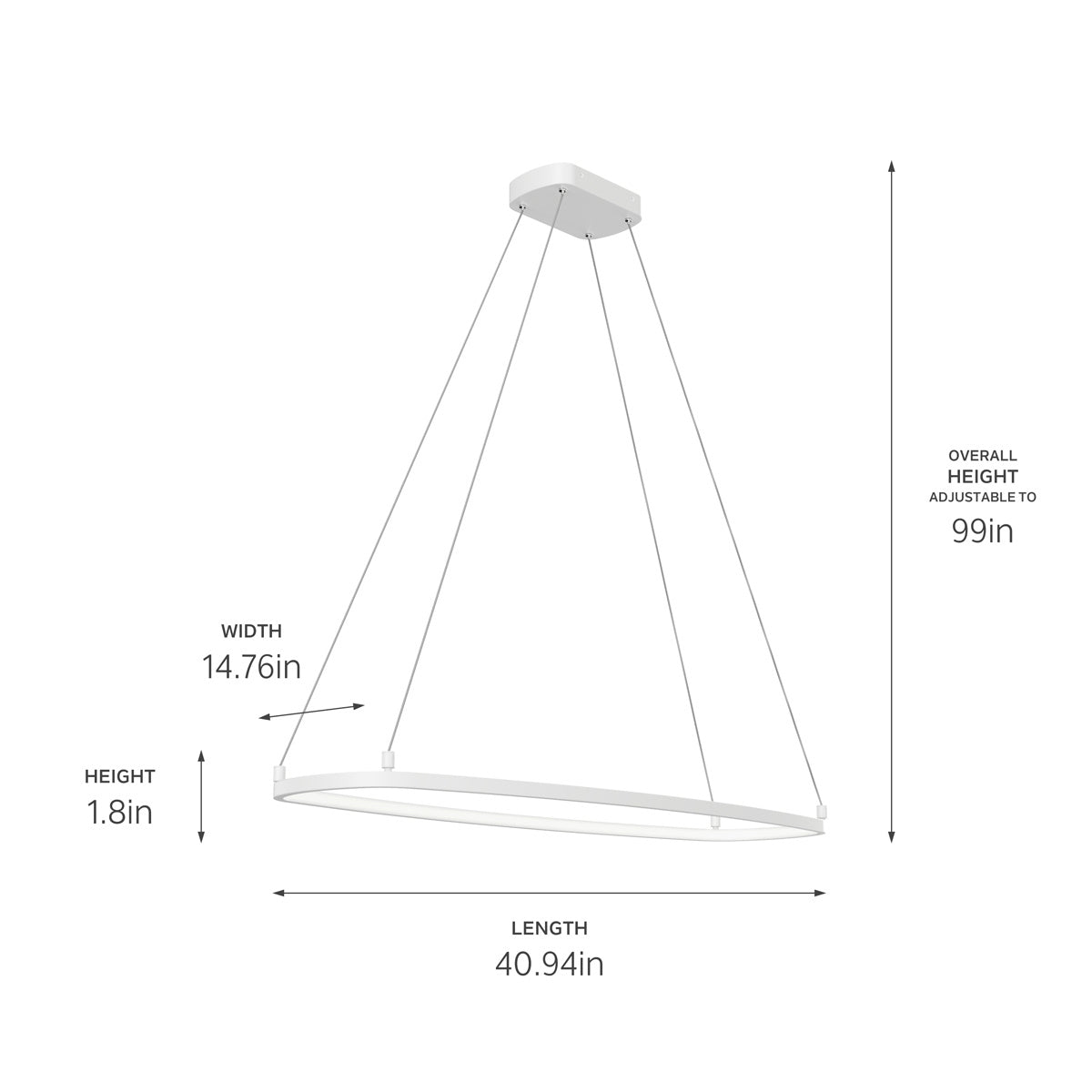 ELAN 84312WH Koloa LED Ring Chandelier - White