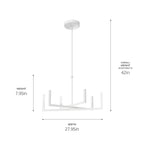 ELAN 84313WH Priam LED Chandelier - White