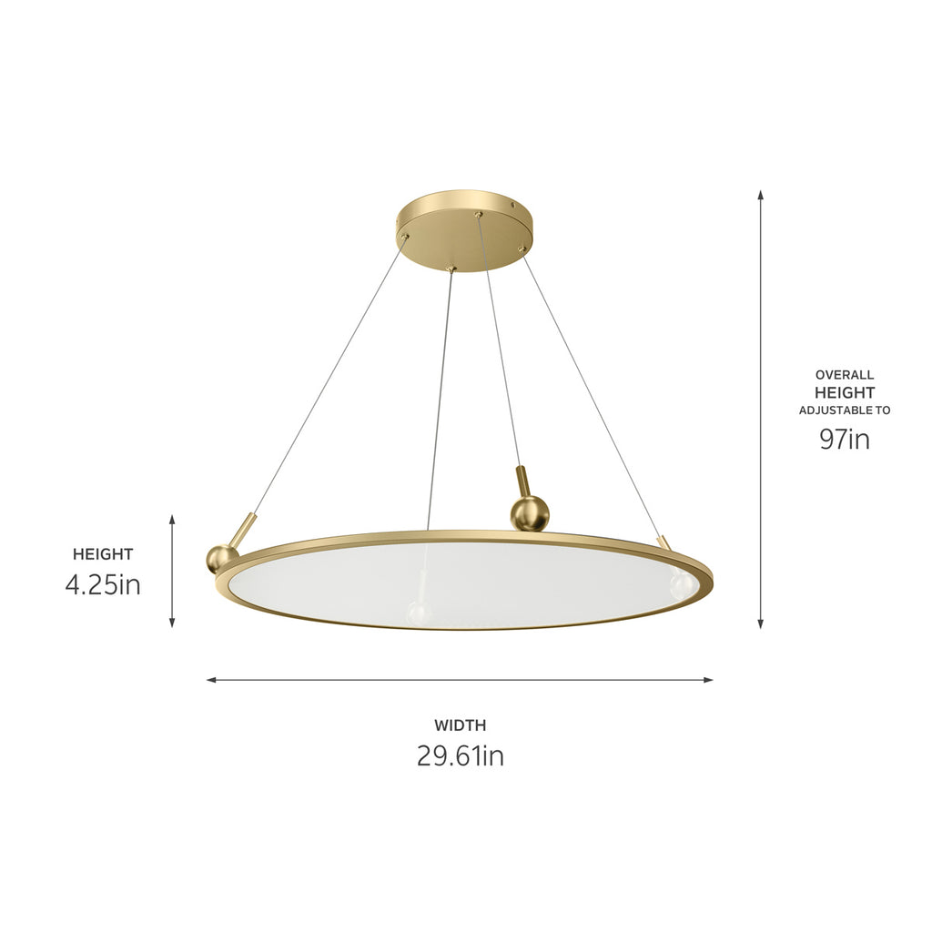 ELAN 84314CG Jovian Edgelit Chandelier - Champagne Gold