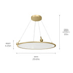 ELAN 84314CG Jovian Edgelit Chandelier - Champagne Gold