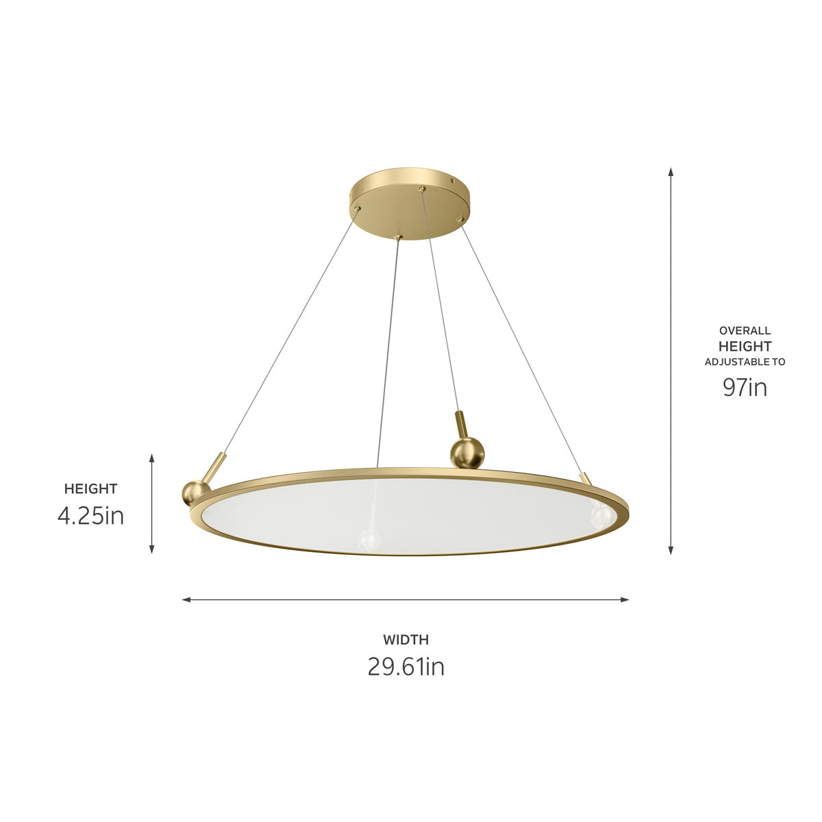 ELAN 84314CG Jovian Edgelit Chandelier - Champagne Gold