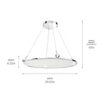ELAN 84314CH Jovian Edgelit Chandelier - Chrome