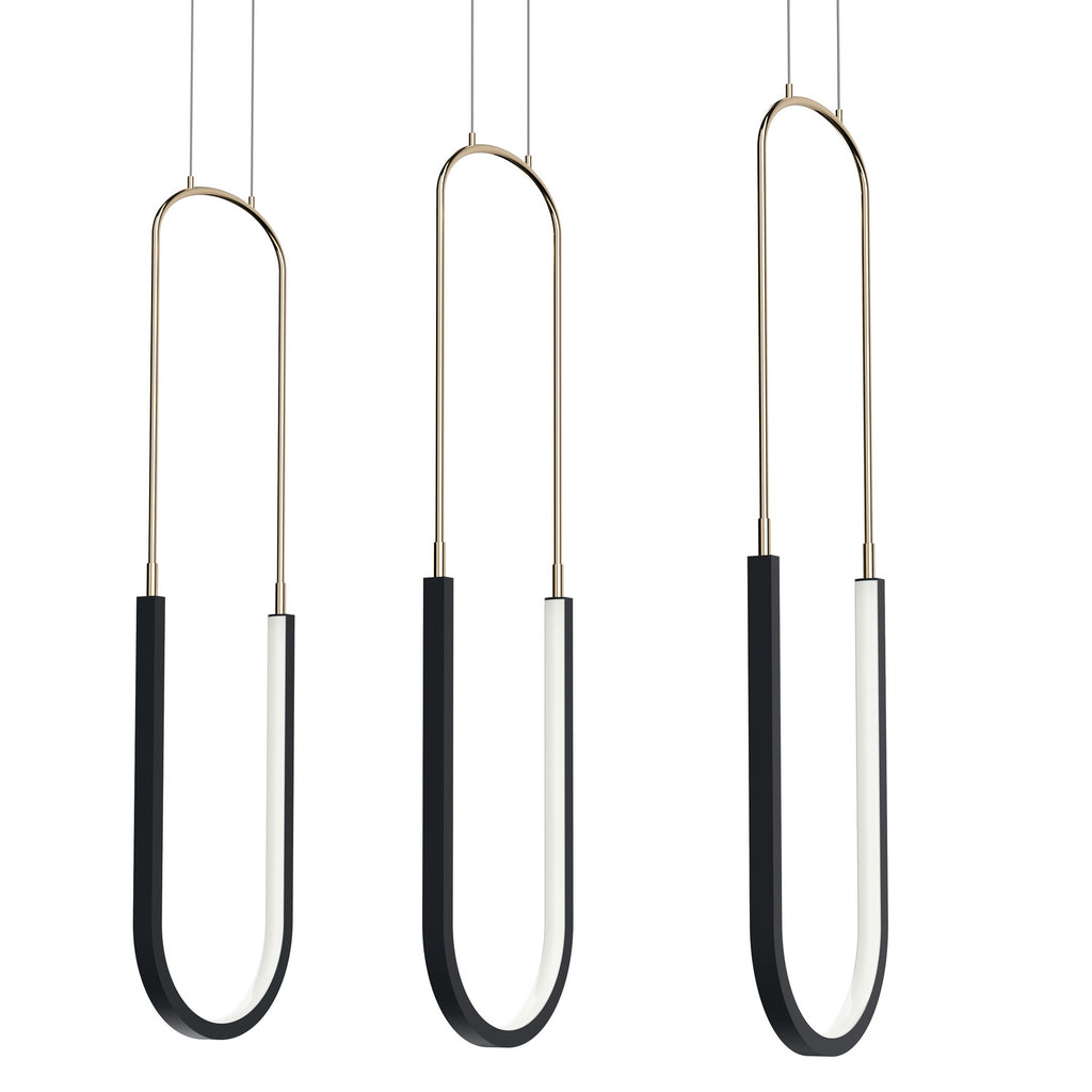 ELAN 84315MBK Wayan Linear Chandelier - Matte Black