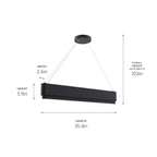 ELAN 84316MBK Walman Linear Chandelier - Matte Black