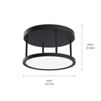 ELAN 84319MBK Lavi Semi-flush - Matte Black