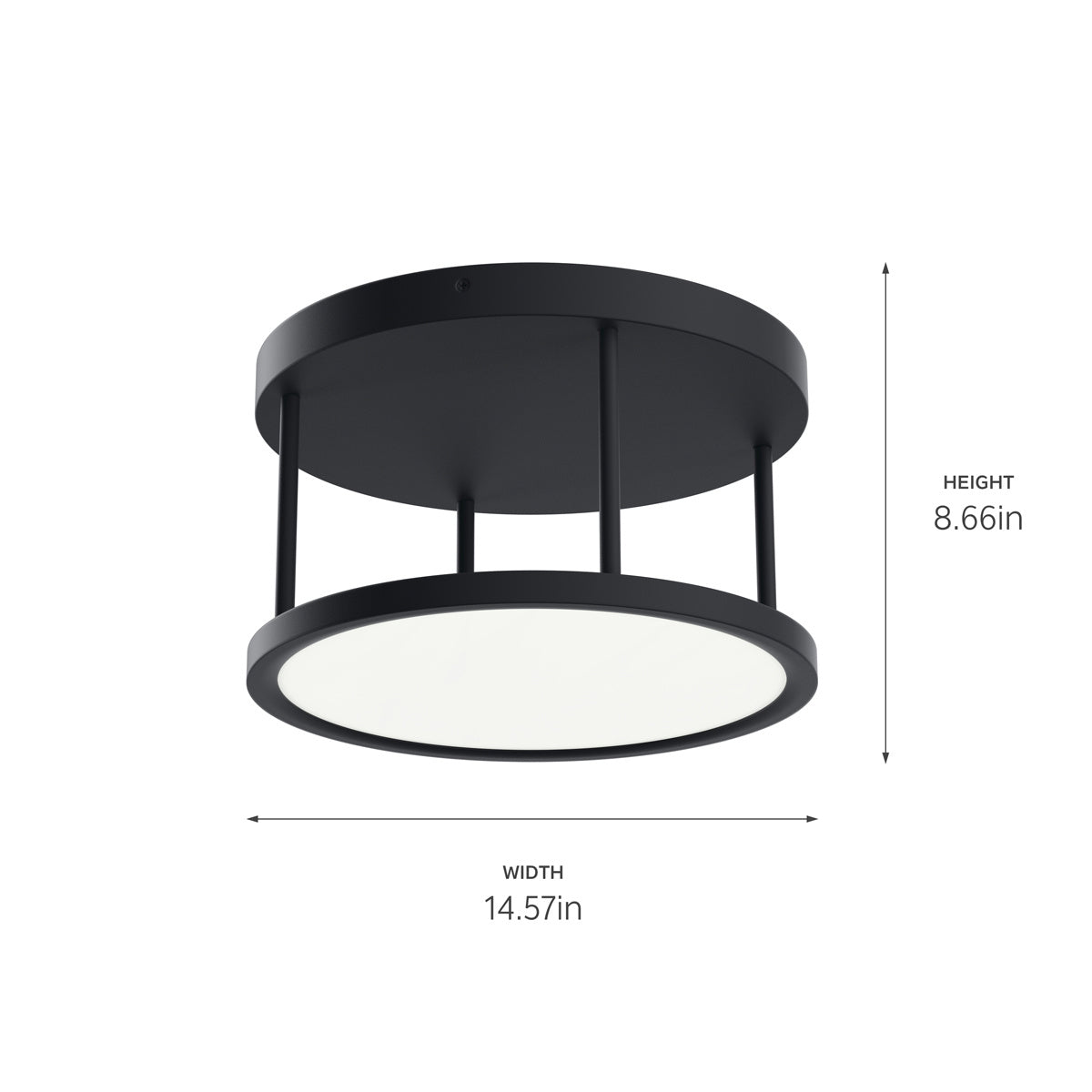 ELAN 84319MBK Lavi Semi-flush - Matte Black