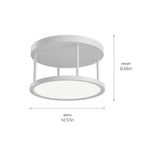 ELAN 84319WH Lavi Semi-flush - White