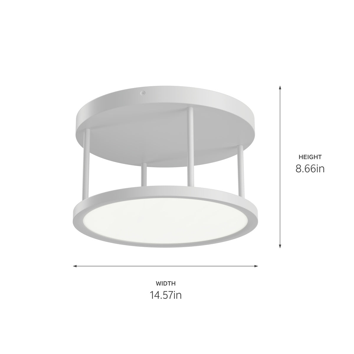 ELAN 84319WH Lavi Semi-flush - White