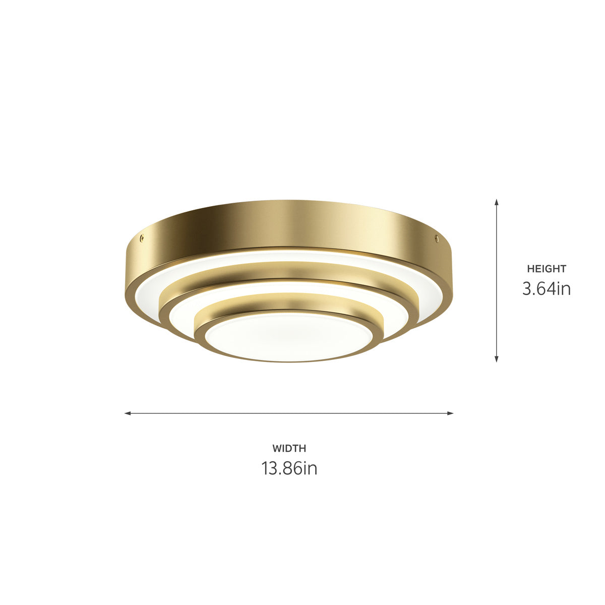 ELAN 84320CG Dombard Flush Mount - Champagne Gold