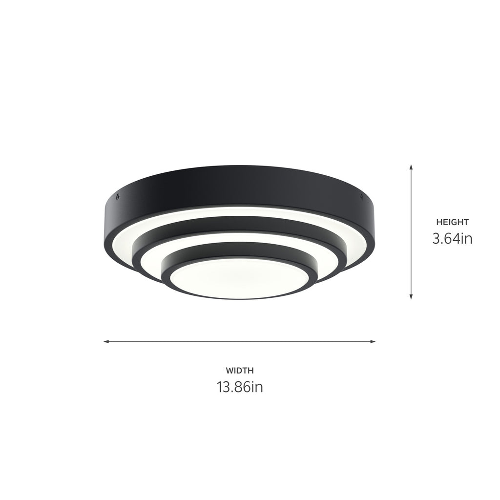 ELAN 84320MBK Dombard Flush Mount - Matte Black
