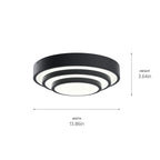 ELAN 84320MBK Dombard Flush Mount - Matte Black