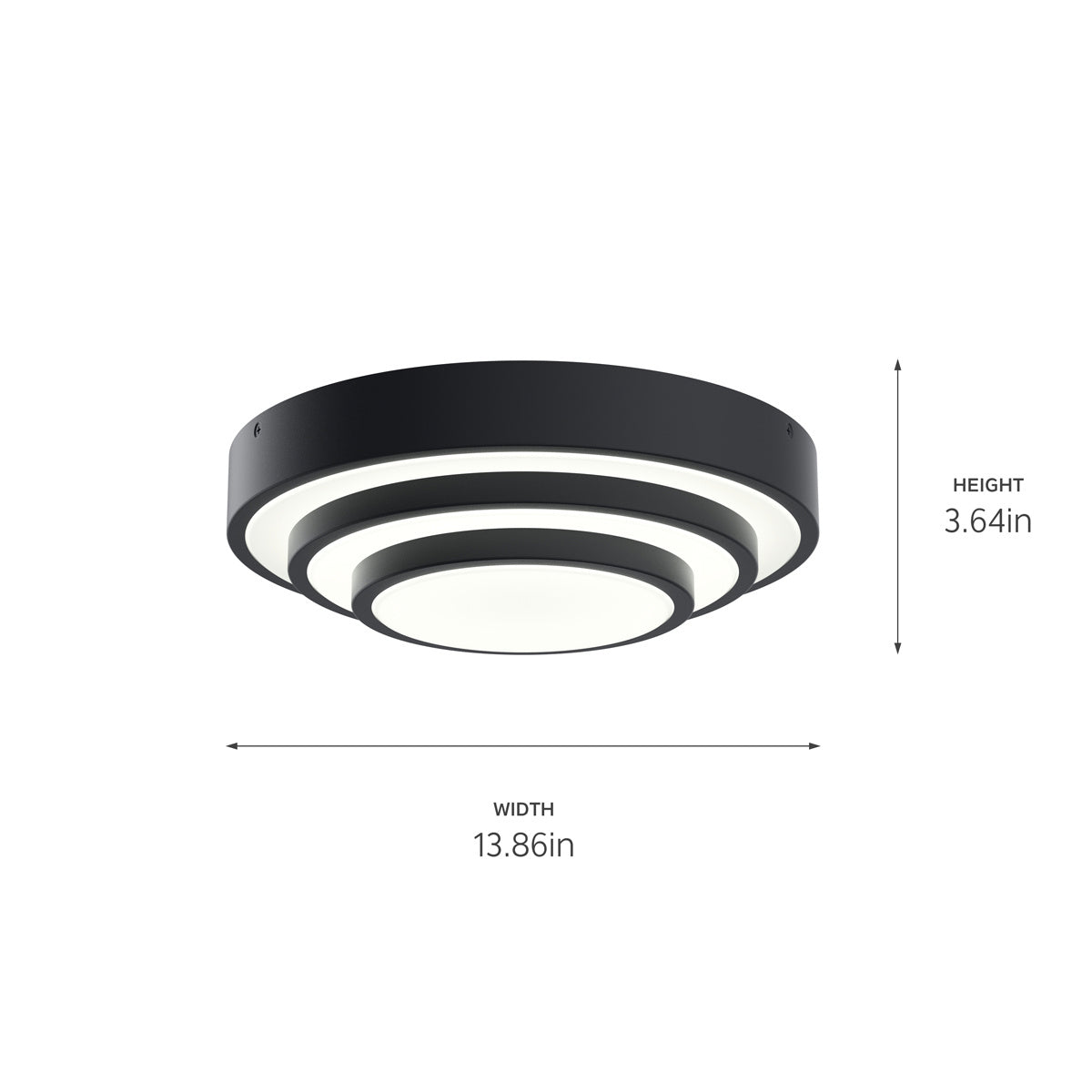 ELAN 84320MBK Dombard Flush Mount - Matte Black