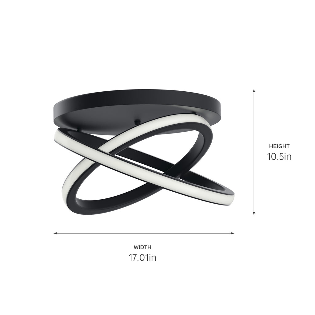 ELAN 84321MBK Caputo Flush Mount - Matte Black