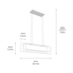 ELAN 84322WH Jestin Linear Chandelier - White