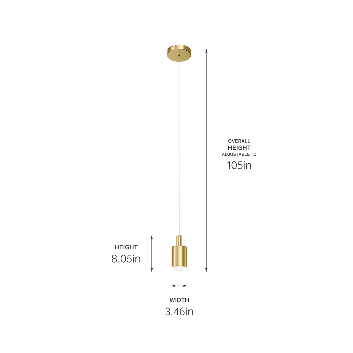 ELAN 84324CG Keele Pendant - Champagne Gold