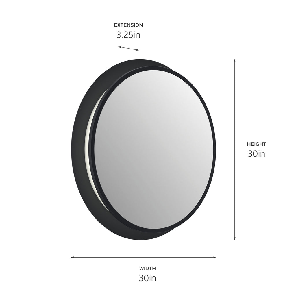 ELAN 86004MBK Chennai Mirror LED - Matte Black