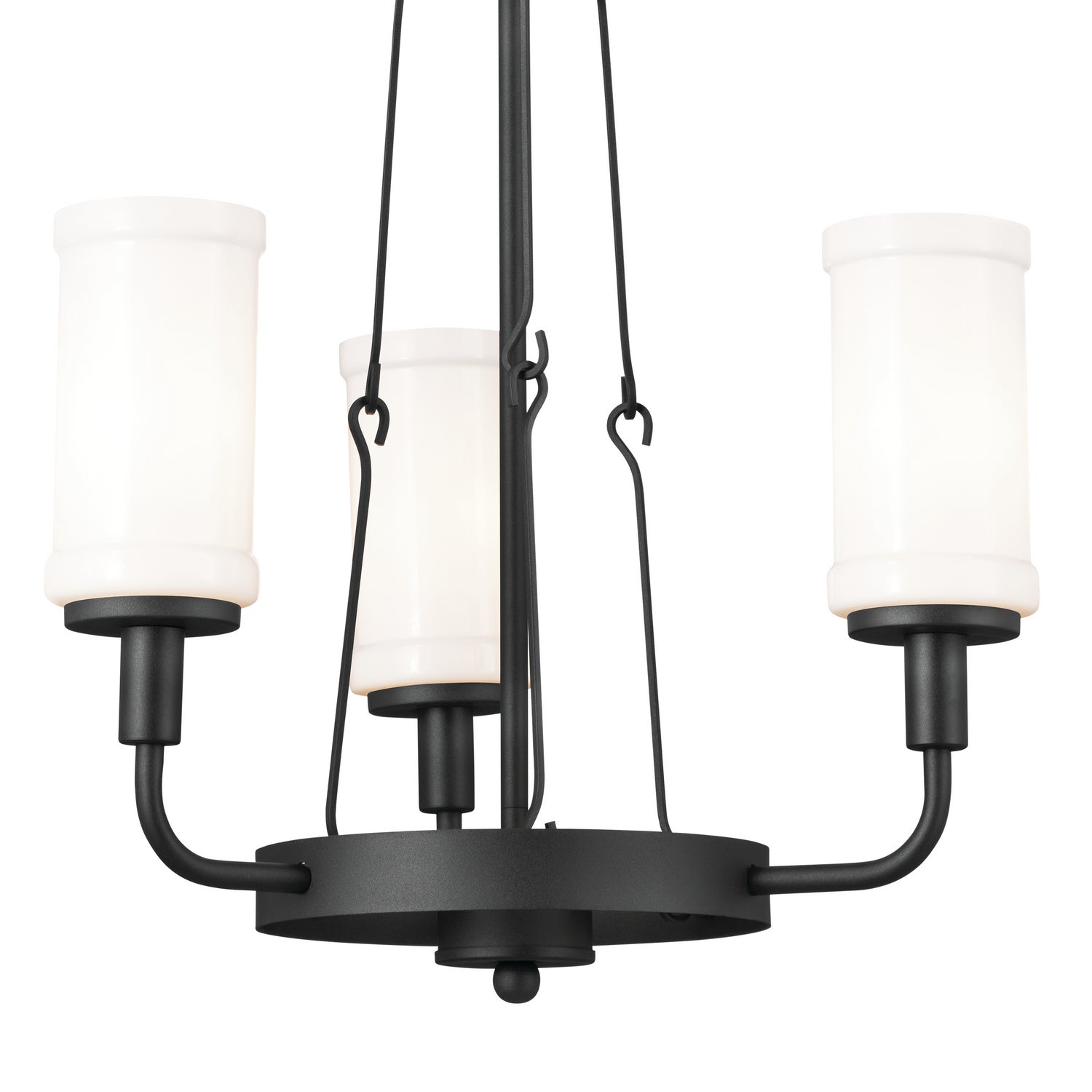 KICHLER 52450BKT Vetivene 20" 3 Light Chandelier Textured Black