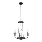 KICHLER 52450BKT Vetivene 20" 3 Light Chandelier Textured Black