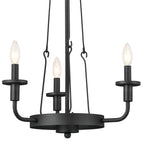 KICHLER 52450BKT Vetivene 20" 3 Light Chandelier Textured Black
