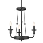 KICHLER 52450BKT Vetivene 20" 3 Light Chandelier Textured Black