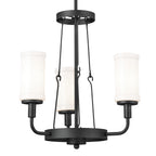 KICHLER 52450BKT Vetivene 20" 3 Light Chandelier Textured Black