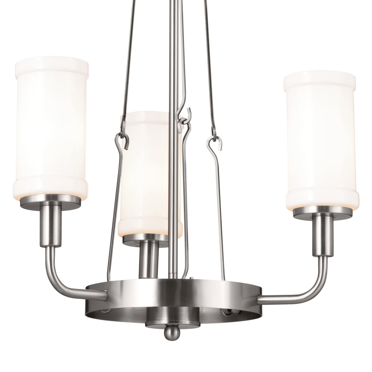 KICHLER 52450CLP Vetivene 20" 3 Light Chandelier Classic Pewter