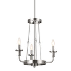 KICHLER 52450CLP Vetivene 20" 3 Light Chandelier Classic Pewter