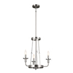 KICHLER 52450CLP Vetivene 20" 3 Light Chandelier Classic Pewter
