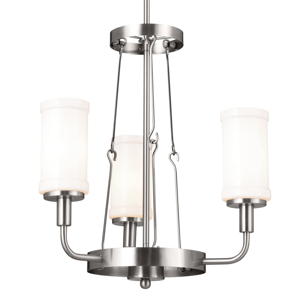 KICHLER 52450CLP Vetivene 20" 3 Light Chandelier Classic Pewter