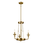 KICHLER 52450NBR Vetivene 20" 3 Light Chandelier Natural Brass