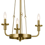 KICHLER 52450NBR Vetivene 20" 3 Light Chandelier Natural Brass