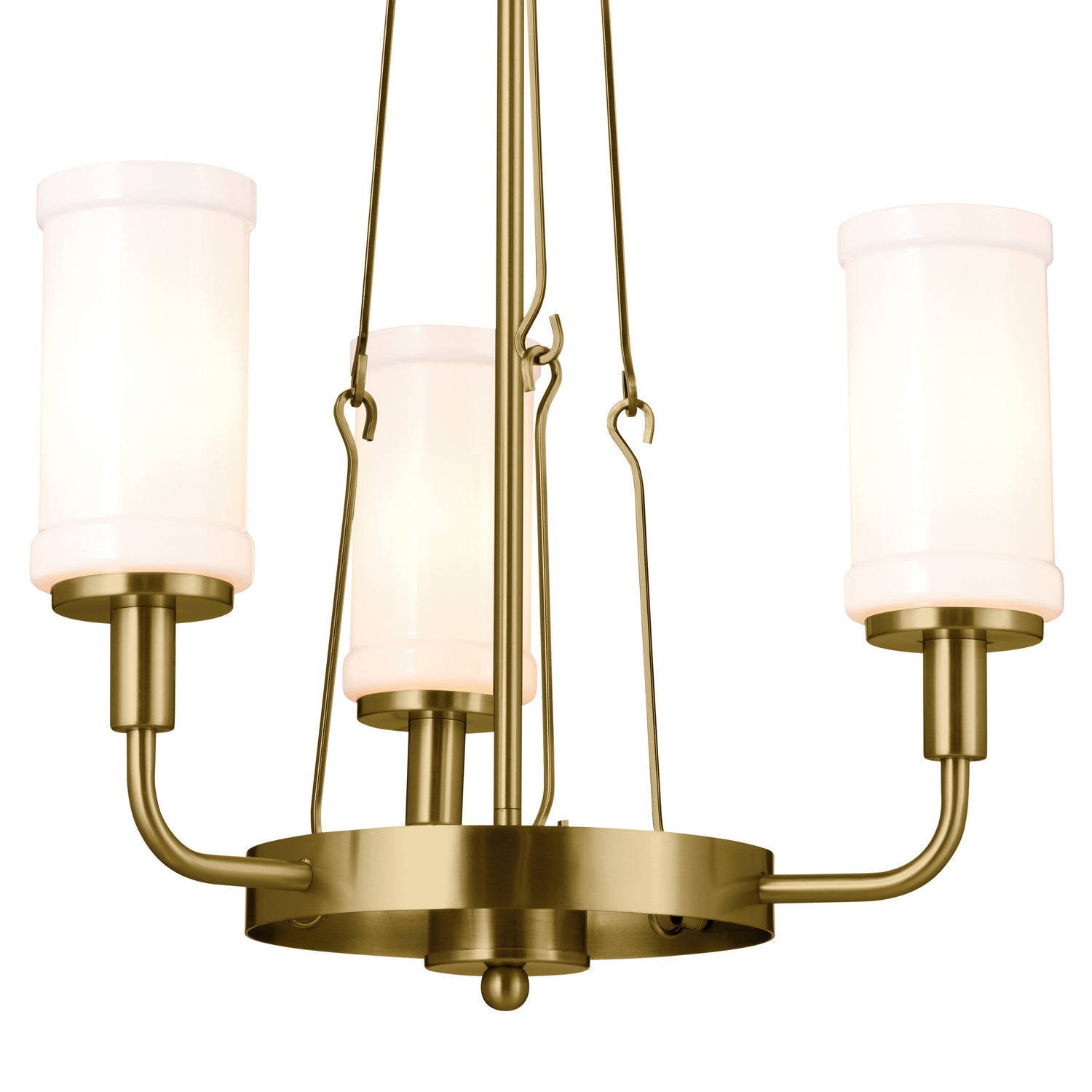 KICHLER 52450NBR Vetivene 20" 3 Light Chandelier Natural Brass