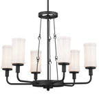 KICHLER 52451BKT Vetivene 29" 6 Light Chandelier Textured Black